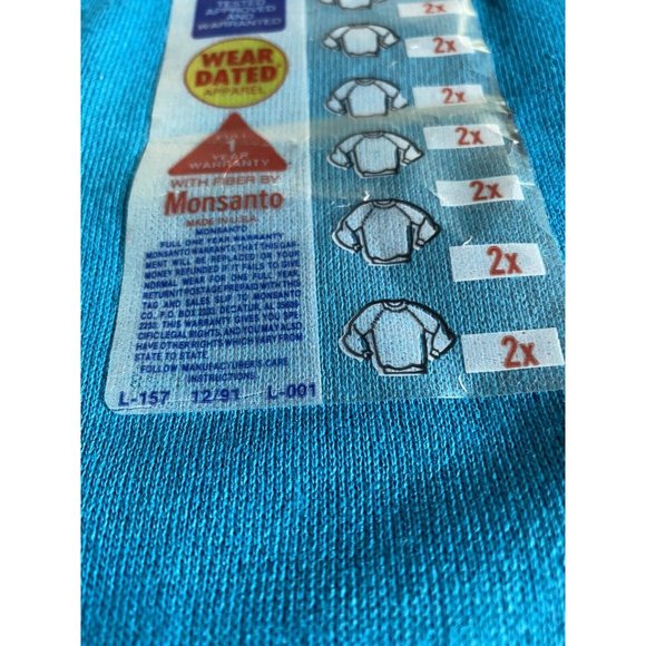 Vintage 1991 Lady MacGregor Sweat Shirt XXL 2X Blue Women’s Monsanto Fibers - Picture 3 of 11